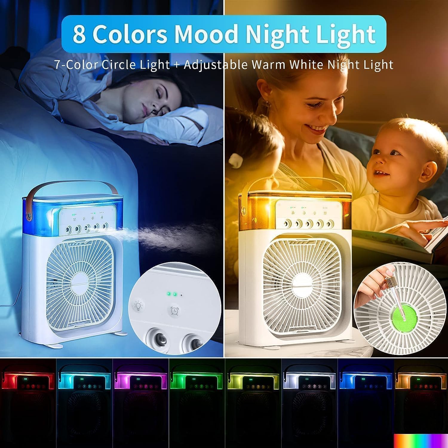 ™Cheerified 4-in-1 USB-C Mini Mist Fan & Humidifier