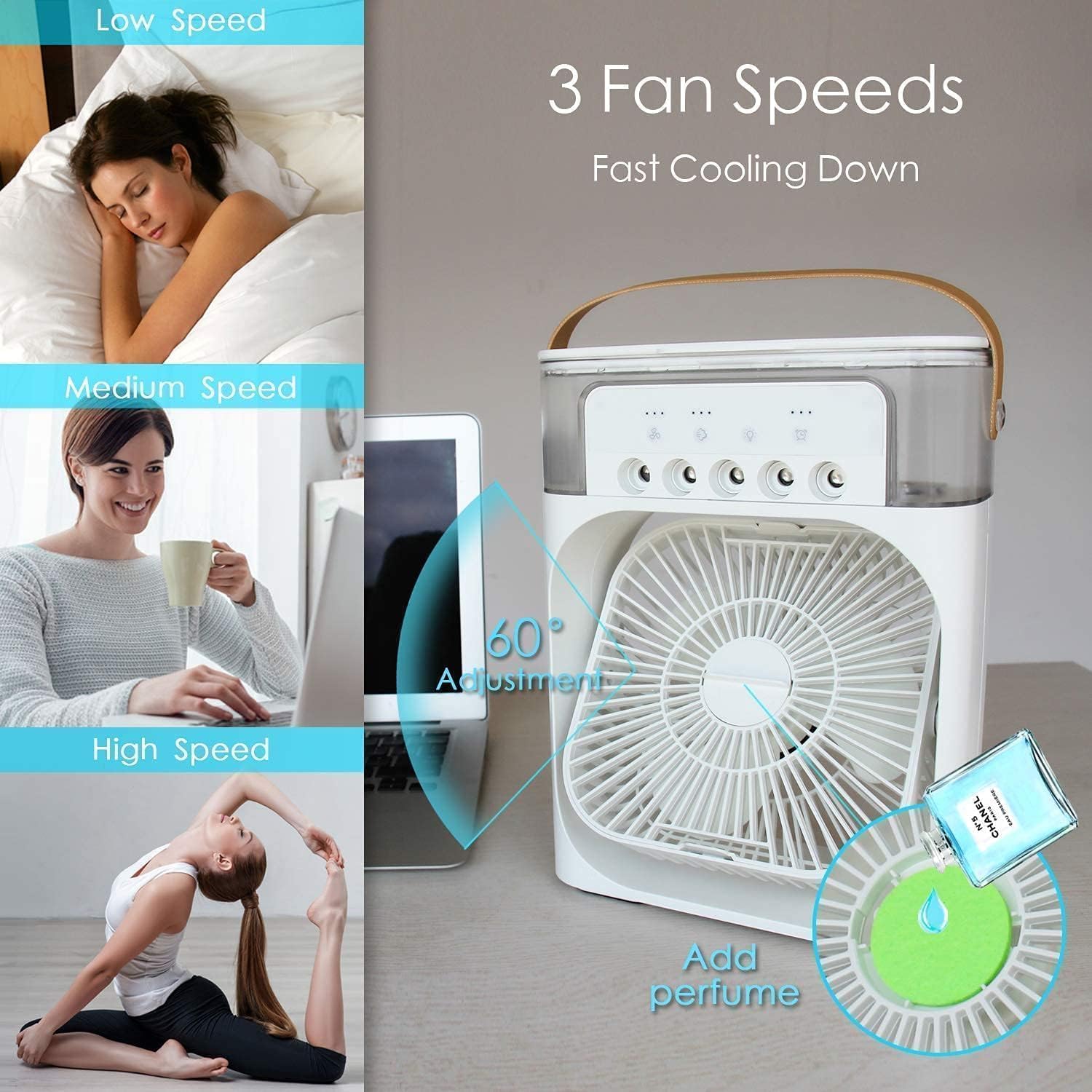 ™Cheerified 4-in-1 USB-C Mini Mist Fan & Humidifier